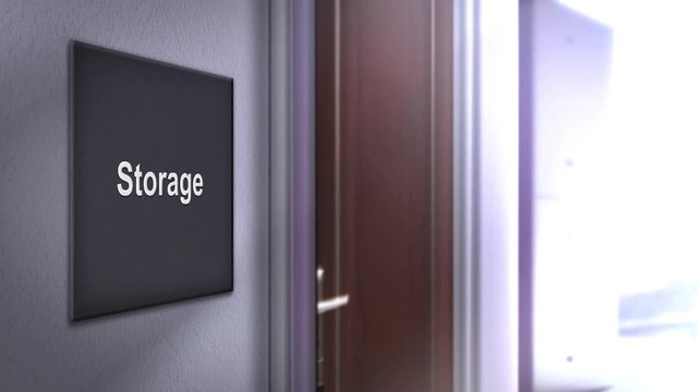 Modern interior building signage series - Storage