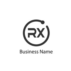 Initial Letter RX Logo Template Design