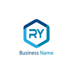 Initial Letter RY Logo Template Design