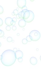 Light pastel colored background with pink bubbles. Wallpaper, texture blue balloons. 3D illustration