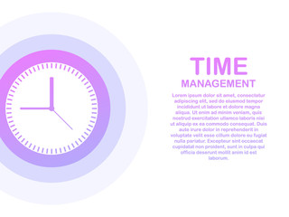 Time management banner with character and text place. Can use for web banner, infographics, hero images