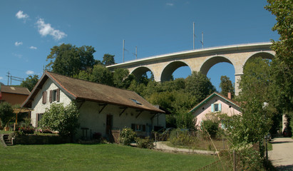 Viaduct at Boudry, French Switzerland