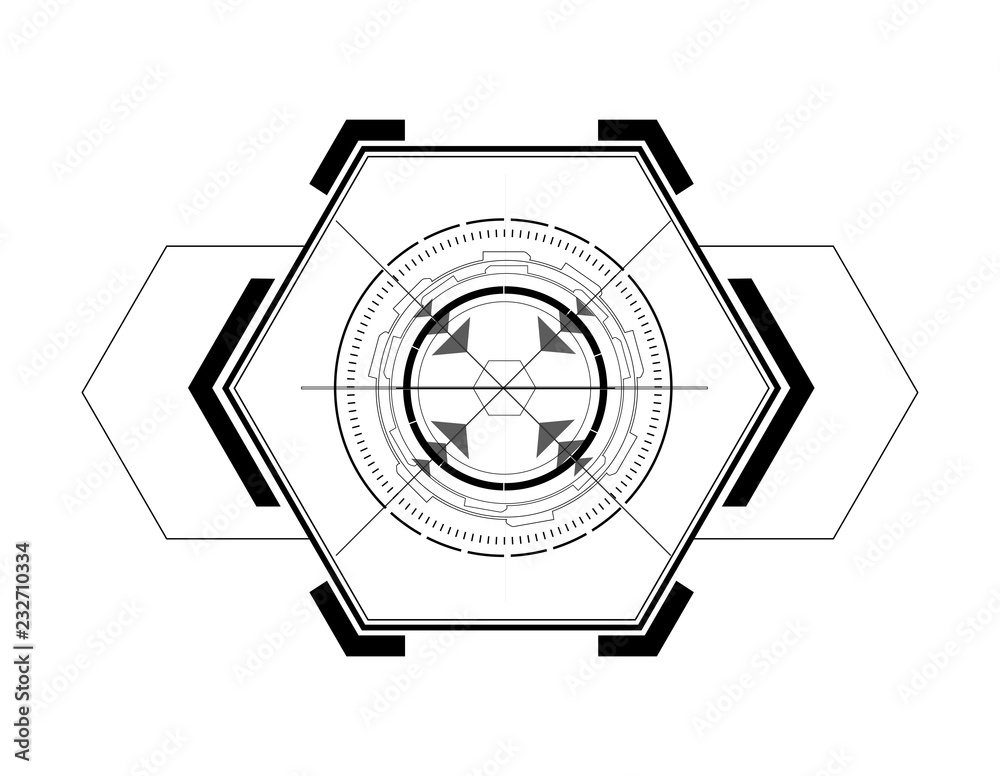 Poster hud elements,graph.vector illustration.head-up display elements for the web.