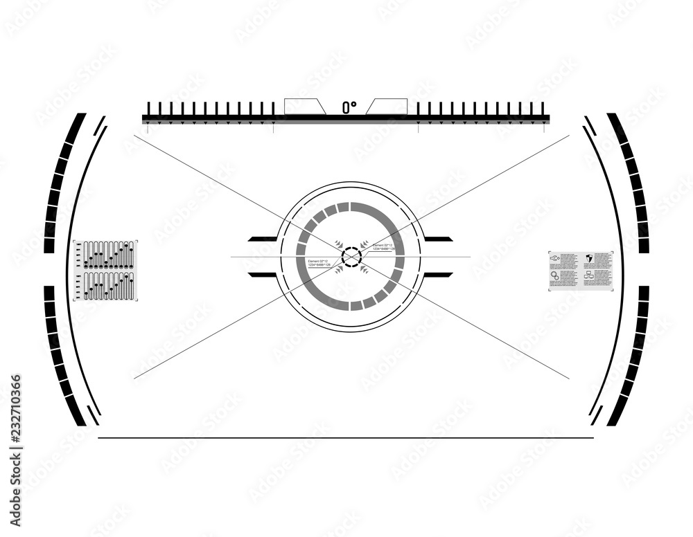 Poster hud elements,graph.vector illustration.head-up display elements for the web.