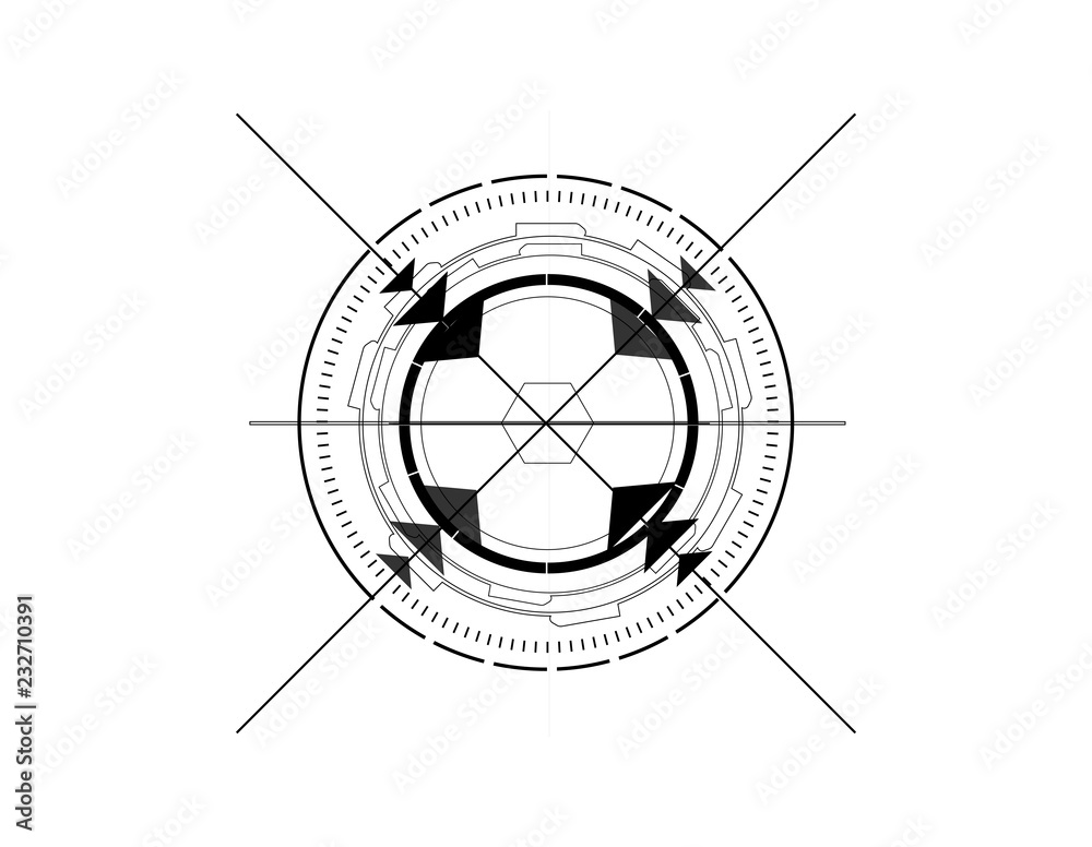 Poster hud elements,graph.vector illustration.head-up display elements for the web.