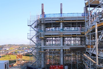 multi story building construction site
