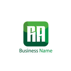 Initial Letter RA Logo Template Design