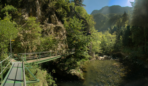 Birgde in the Gorges de l'Areuses near Neuchastel, Romandie
