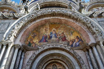 Obraz premium venice san marco marvelous arch gold mosaic