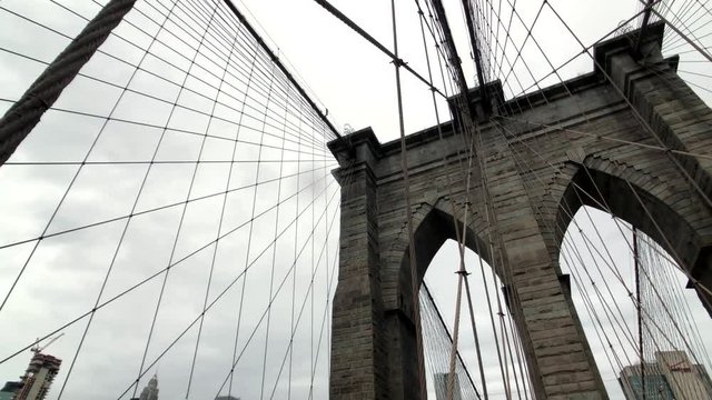Brooklyn bridge and Manhattan cityscape at day time