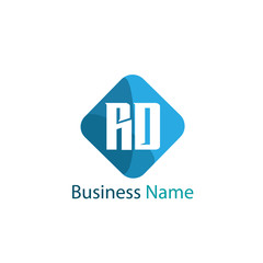 Initial Letter RD Logo Template Design