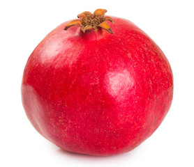 Fresh pomegranate on white background