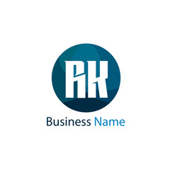 Initial Letter RK Logo Template Design