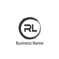 Initial Letter RL Logo Template Design