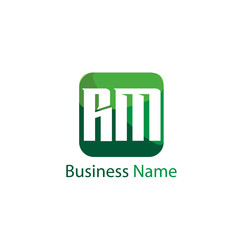 Initial Letter RM Logo Template Design