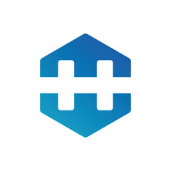 Letter H hexagon