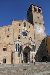 Obraz premium Lodi; la facciata del Duomo