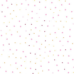 Light Pink, Yellow vector seamless texture with disks.