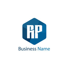 Initial Letter RP Logo Template Design