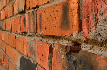 Obraz na płótnie Canvas old red brick wall background