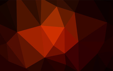 Fototapeta premium Dark Red vector low poly texture.