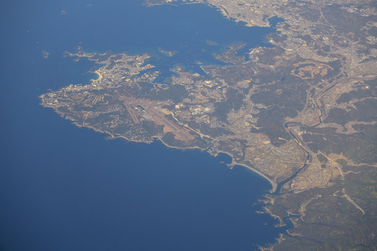 機上からの南紀白浜空港