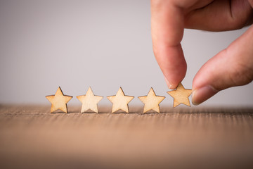 The best excellent business services rating customer experience concept