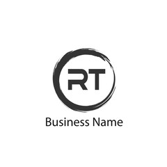 Initial Letter RT Logo Template Design