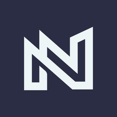 Letter N modern logo