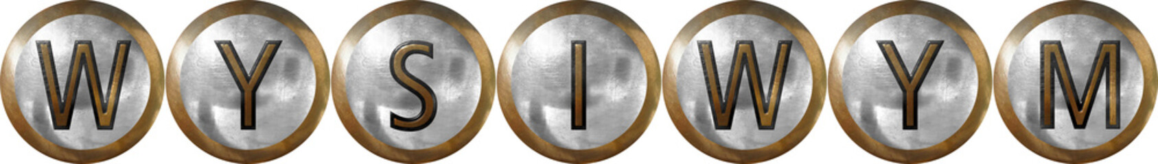 WYSIVYM, Shat You Se Is What You Mean. Common expression in IT.