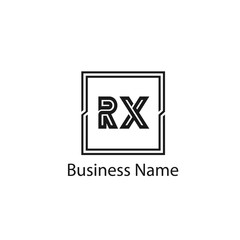 Initial Letter RX Logo Template Design