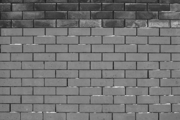 Old brick wall black and white texture background