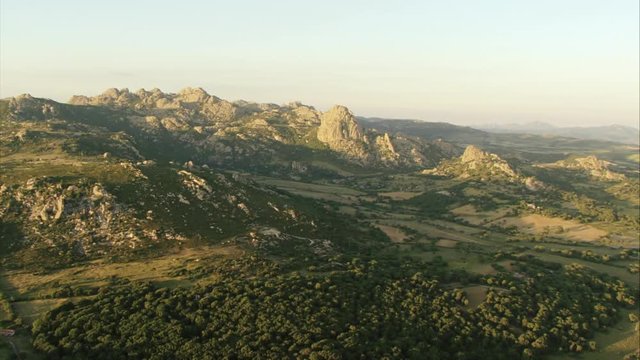 Aerial view over Italien Alps