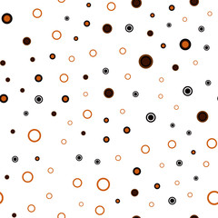 Dark Orange vector seamless backdrop with dots.