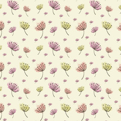 Flower drawn pattern 0