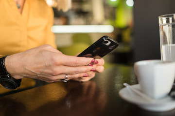 woman using smartphone