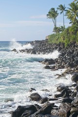 Fototapeta na wymiar Beach Rocks Waves