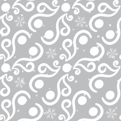 Grey background Christmas seamless pattern,winter,happy new year