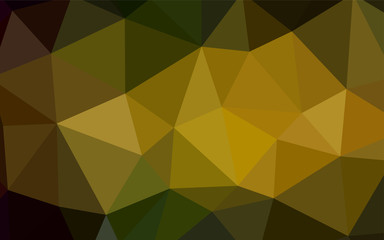 Dark Green, Yellow vector abstract mosaic backdrop.