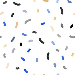 Light Blue, Yellow vector seamless template with lava shapes.