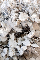 stucco and wire abstract