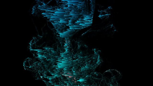 4K Unique Datamosh Ink Drop with Glitching Blocks.