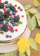 Pancake Cake, cake with berries, tasty, sweet dessert