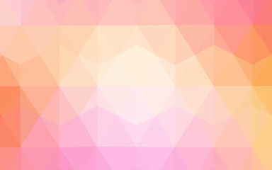 Light Pink, Yellow vector abstract mosaic backdrop.