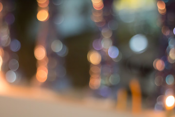 Defocused city night filtered bokeh abstract background