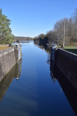 Lock on a canal offseason