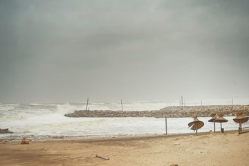 Fototapeta na wymiar Marine landscape Storm on the coast