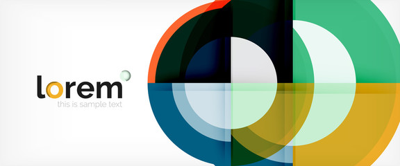 Obraz premium Okręgu abstrakcjonistyczny tło, geometryczny nowożytnego projekta szablon