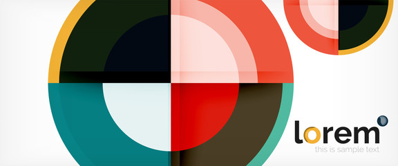 Obraz premium Circle abstract background, geometric modern design template