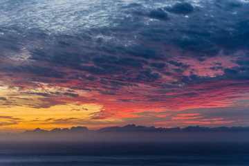 Colorful tropical sunset